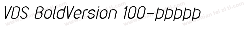 VDS BoldVersion 100字体转换